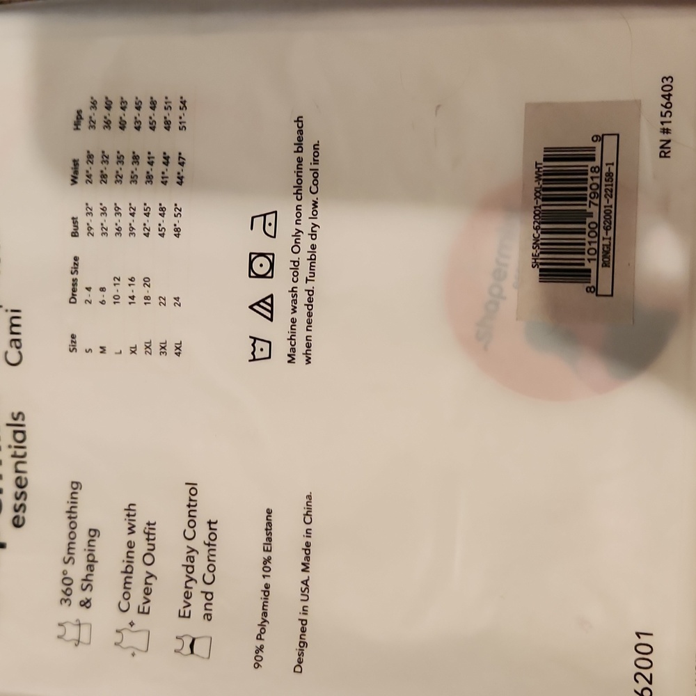 Shapermint WHITE Shapewear Camisole with Seamless Design SZ XXL NEW - Picture 4 of 4